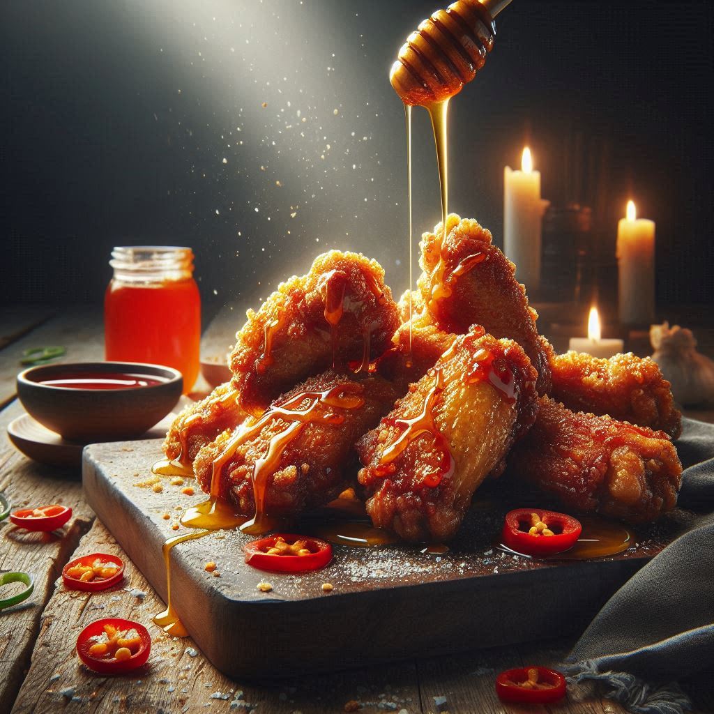 Ali di Pollo Miele e Sriracha (Agrodolce Piccante)