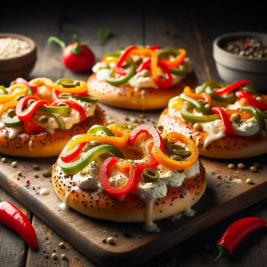 Bagel Veggie (Verdure Grigliate Facili in 17 Minuti)