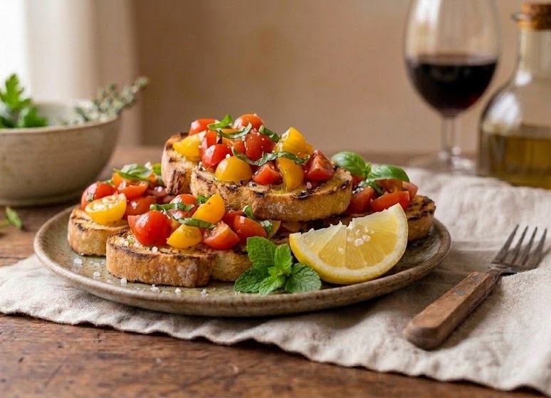 Bruschette in Friggitrice ad Aria (Pane Tostato in 3 Minuti)