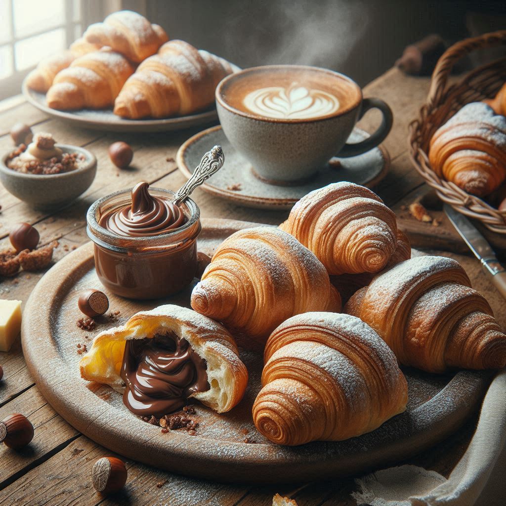 Cornetti Ripieni di Sfoglia (Colazione Calda in 10 Minuti)