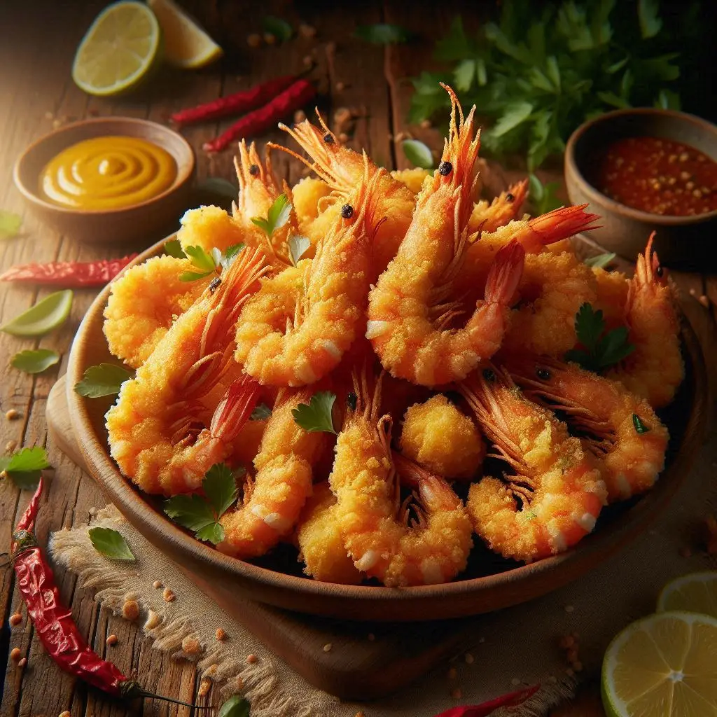 Gamberi al Curry (Doppia Panatura Dorata in 10 Min)