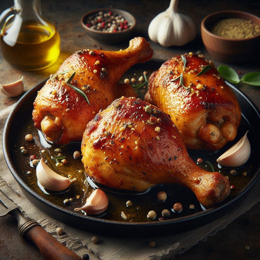 Pollo Arrosto Aglio ed Erbe (Pelle Super Croccante)