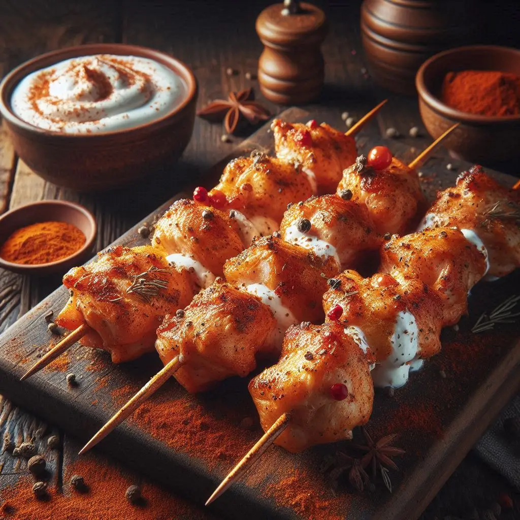 Spiedini di Pollo allo Yogurt (Tenerissimi in 12 Min)