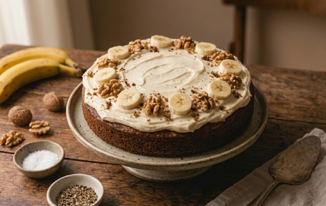Torta Banana e Mascarpone (Soffice e Umida in 35 Min)