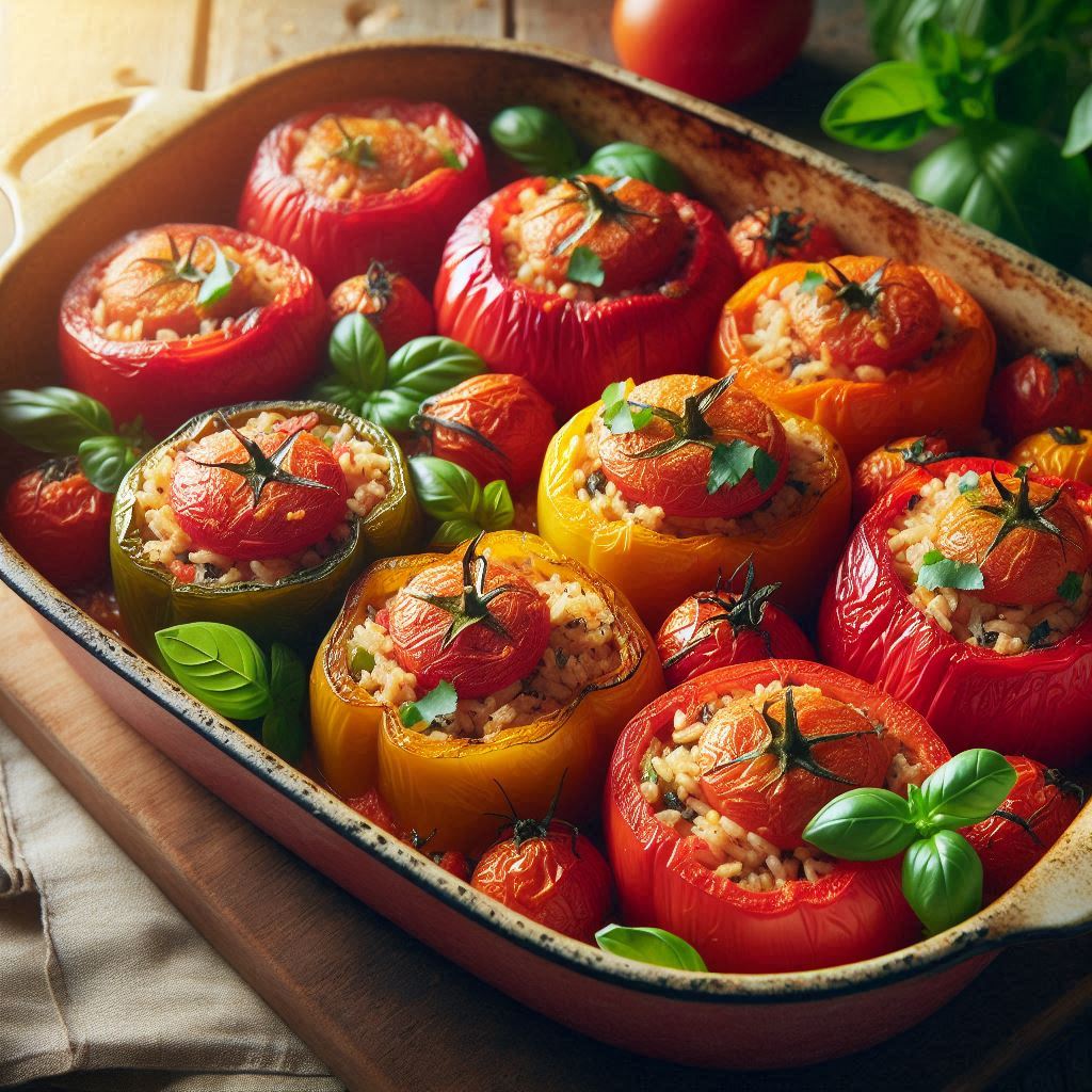 Verdure Ripiene Gratinate (Riso e Carne in 20 Minuti)