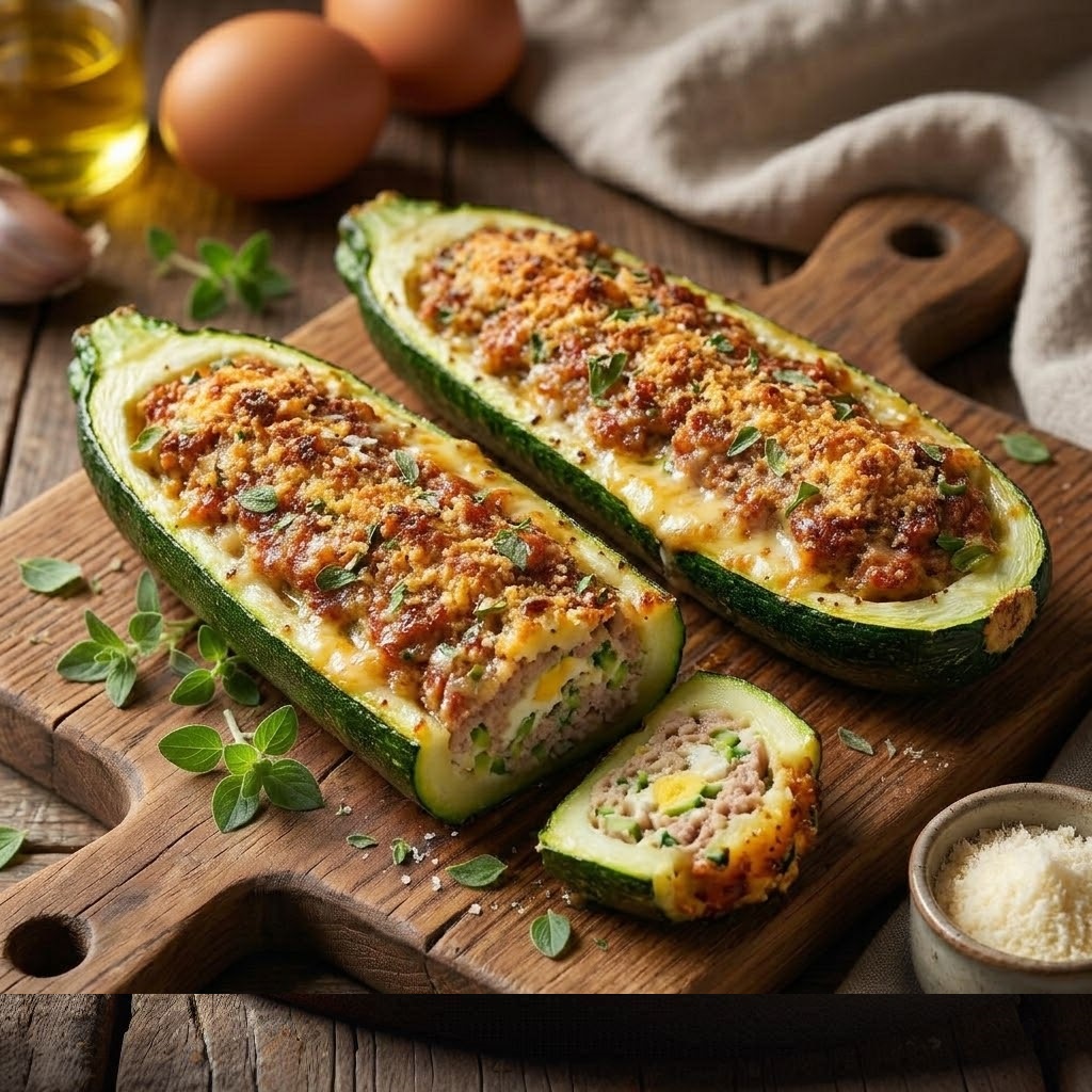 Zucchine Ripiene alla Ligure (Gratinatura Rapida)